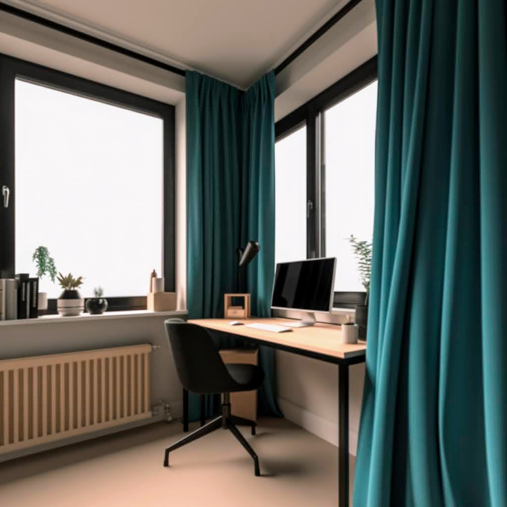 Przytulny pokój dzienny z dekoracyjnymi firanami od Luksorja